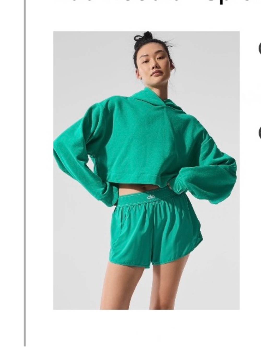 ALO Yoga Bae Hoodie in Spruce Green